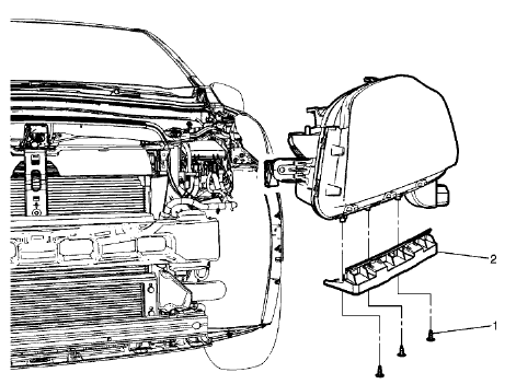 Fig. 28: Headlamp Bracket