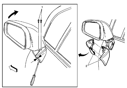 Fig. 9: Outside Rearview Mirror Bracket Cover