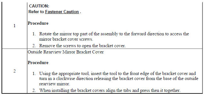 Outside Rearview Mirror Bracket Cover Replacement