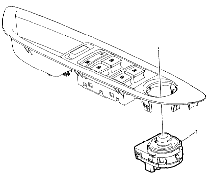 Fig. 11: Outside Rearview Mirror Remote Control Switch