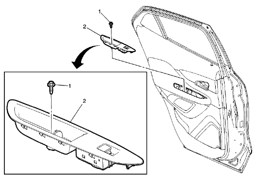 Fig. 1: Rear Side Door Accessory Switch Mount Plate