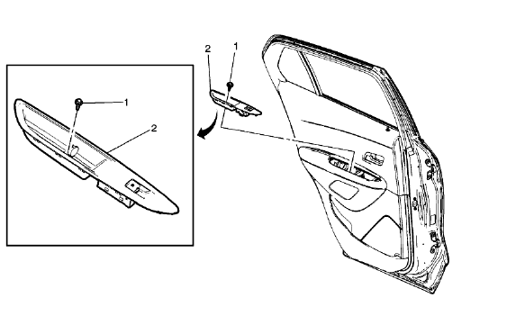 Fig. 2: Rear Side Door Accessory Switch Mount Plate