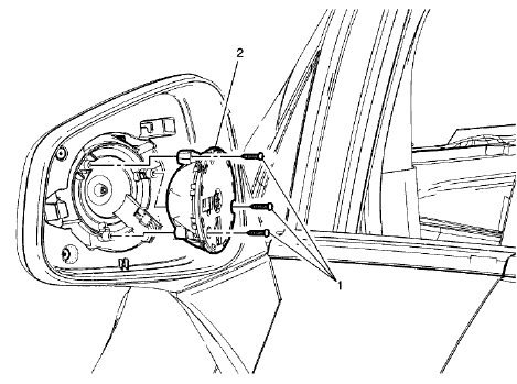 Fig. 13: Outside Rearview Mirror Inner Actuator