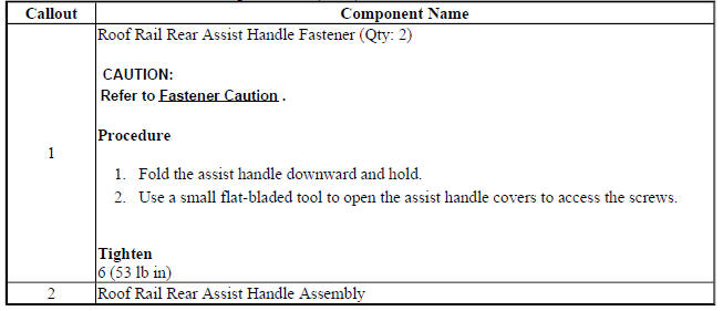 Roof Rail Rear Assist Handle Replacement (Encore)