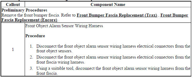 Front Object Alarm Sensor Wiring Harness Replacement