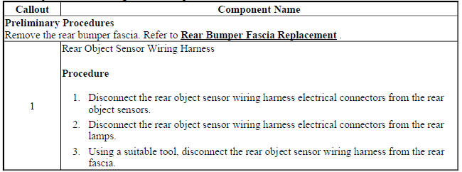 Rear Object Sensor Wiring Harness Replacement