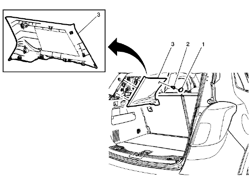 Fig. 28: Body Lock Pillar Upper Trim Panel