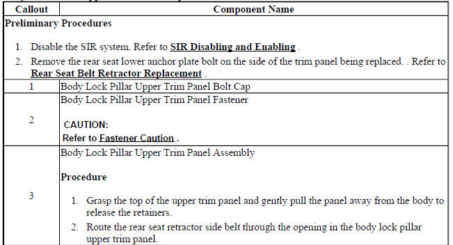 Body Lock Pillar Upper Trim Panel Replacement