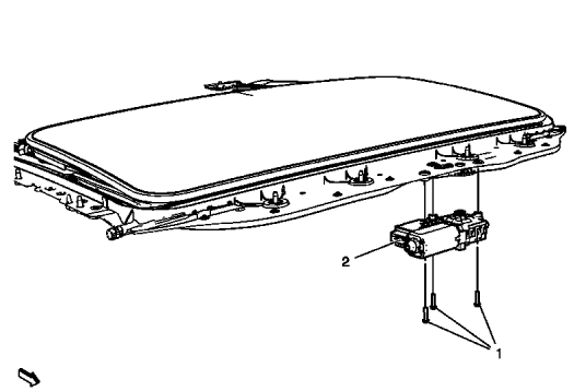 Fig. 8: Sunroof Window Motor 7 Bolts