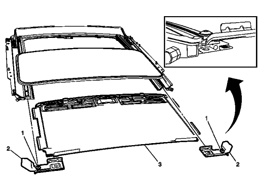 Fig. 9: Sunroof Sunshade & Mounting Components